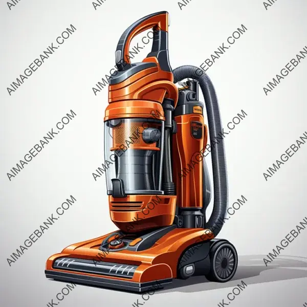 Colorful vector illustration of a vacuum cleaner icon on white backdrop.