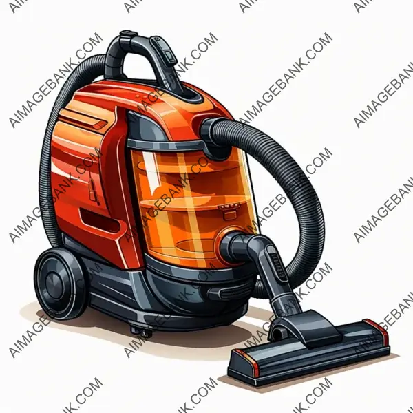 Colorful vector illustration of a vacuum cleaner icon on white backdrop.