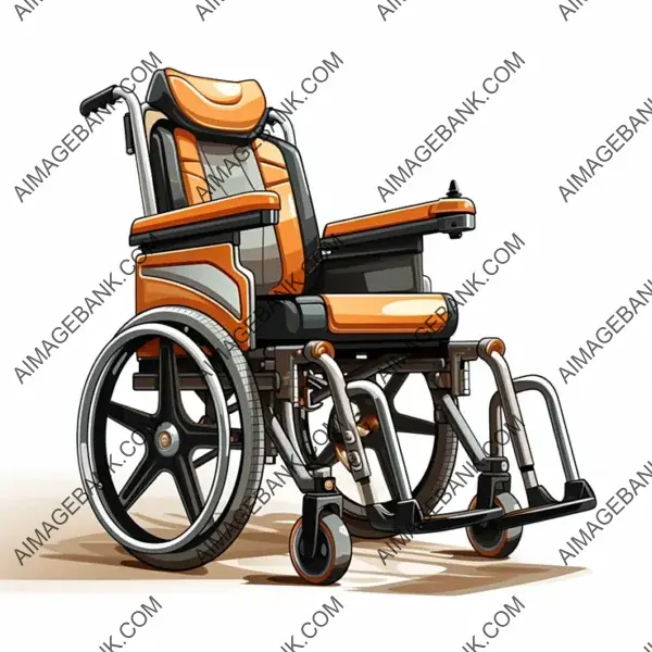 Clean and contemporary flat vector icon of a wheelchair.