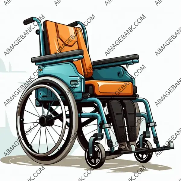 Unique wheelchair flat vector icon with minimalist design.