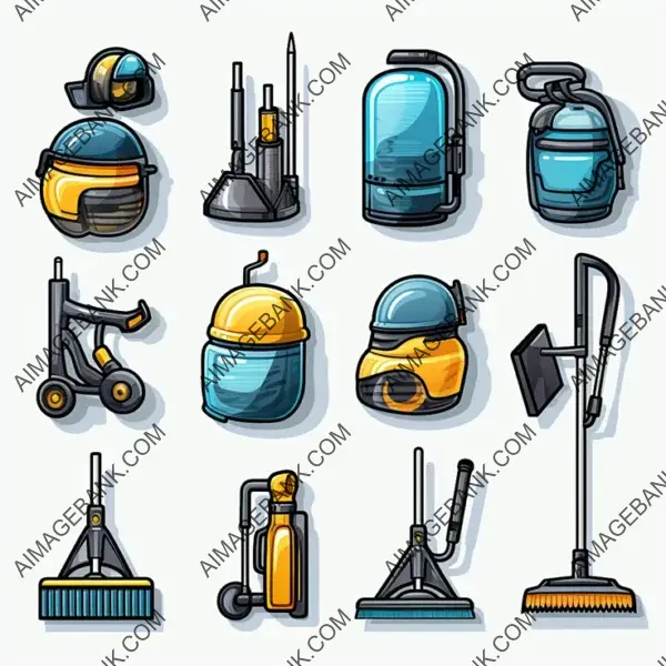 Vibrant window cleaner tool vector SVG icon with isolated white background.