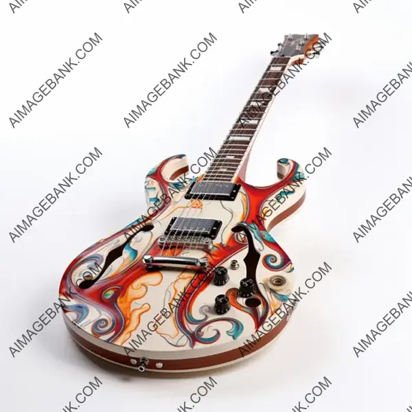 Multi-Angle Shot: Guitar on White Background