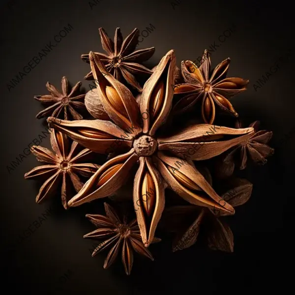 Neutral Background: Isolated Anise Herb