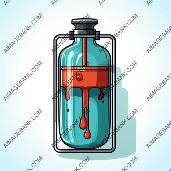 Minimalist Intravenous Fluid Flat Vector Icon