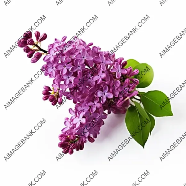 Lilac Branch Isolated on White Background