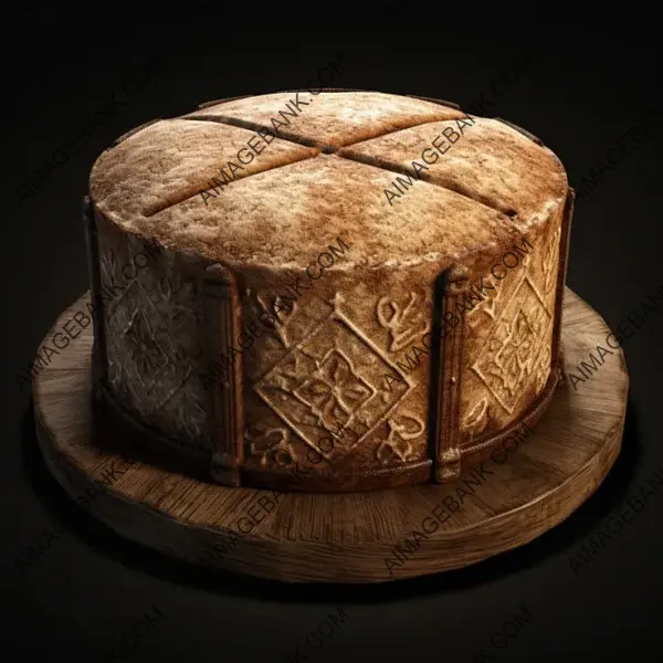 Top View Photo-Realistic Medieval Sponge Cake