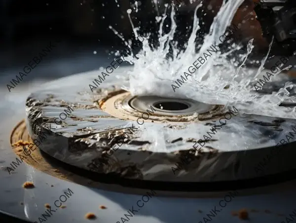 Close-Up of Diamond-Tipped Saw Blade in Meticulous Detail