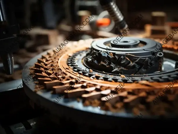 Meticulous Close-Up of Diamond-Tipped Saw Blade