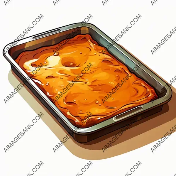 Vector Flat Icon: Isolated Baking Sheet Clipart