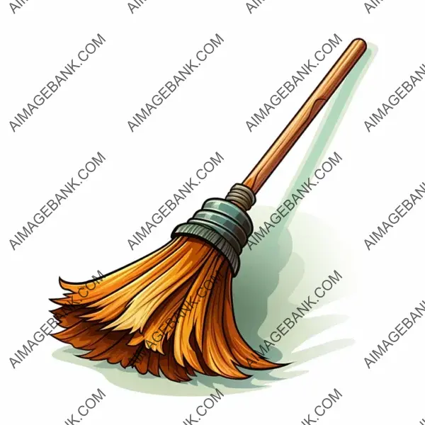 Isolated Clipart: Broom Vector SVG Icon White