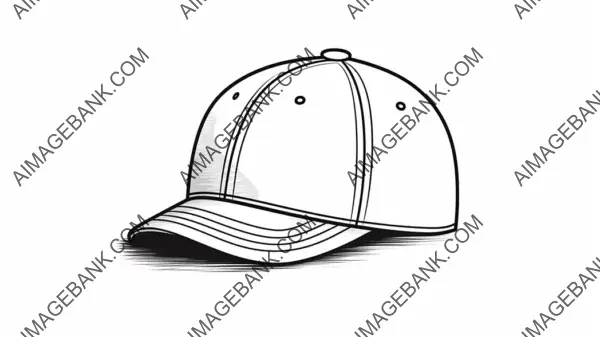 Dynamic Cartoon-Simple Line Illustration of a Baseball Ball