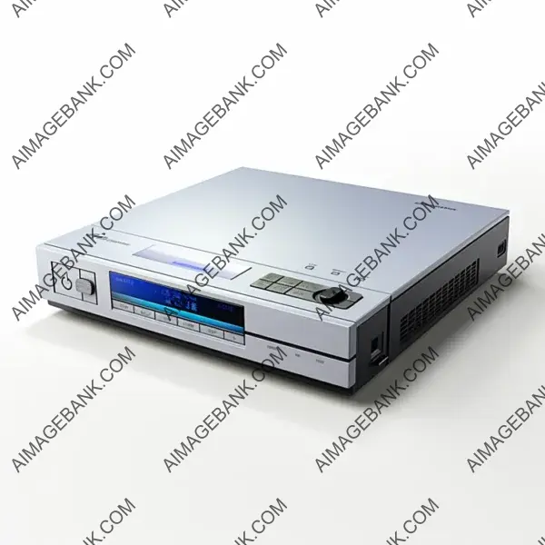 A sleek Blu-ray player isolated on a white background.