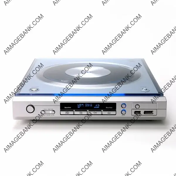 A high-definition Blu-ray player in isolation.