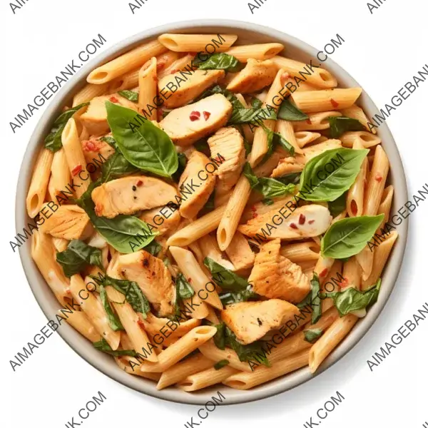 Enjoy creamy penne pasta with a zesty, spicy tomato sauce.