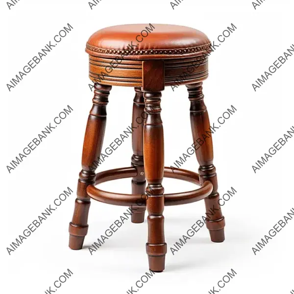 An ultra-realistic stool isolated on a white background.