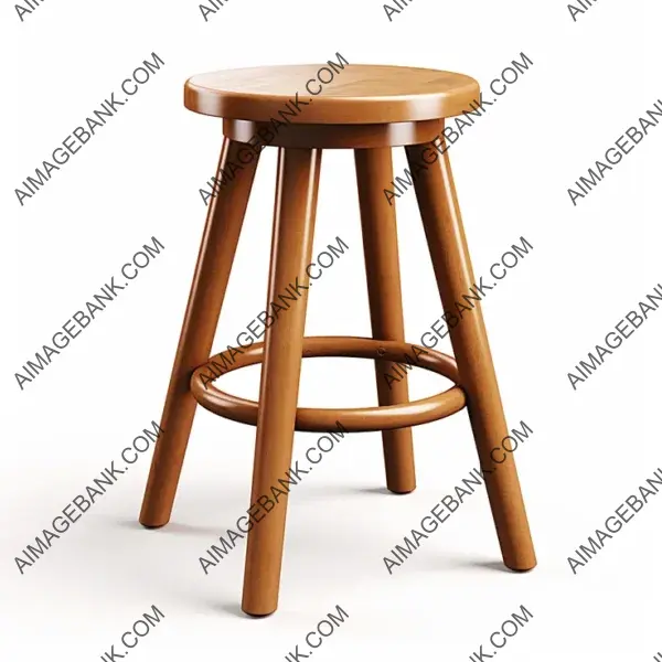 A lifelike stool in isolation.