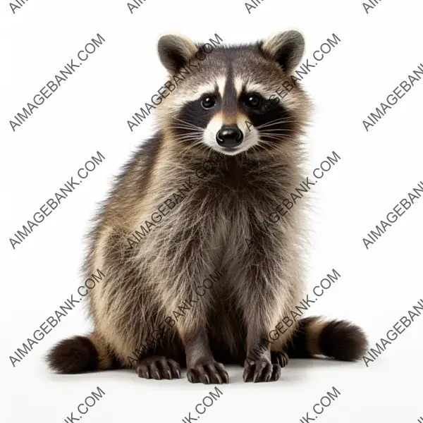 Raccoon in a Studio Shot