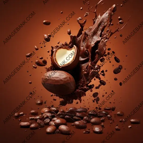 Detailed Coffee Bean Explosion