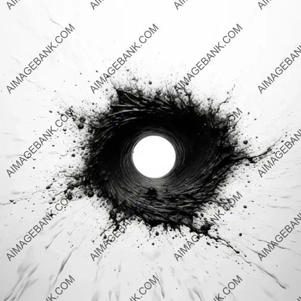 Black Hole on Pure White