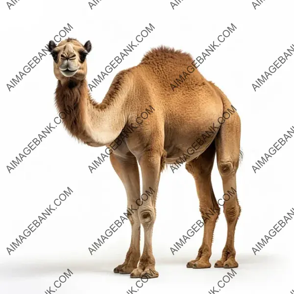 Camel on White Background