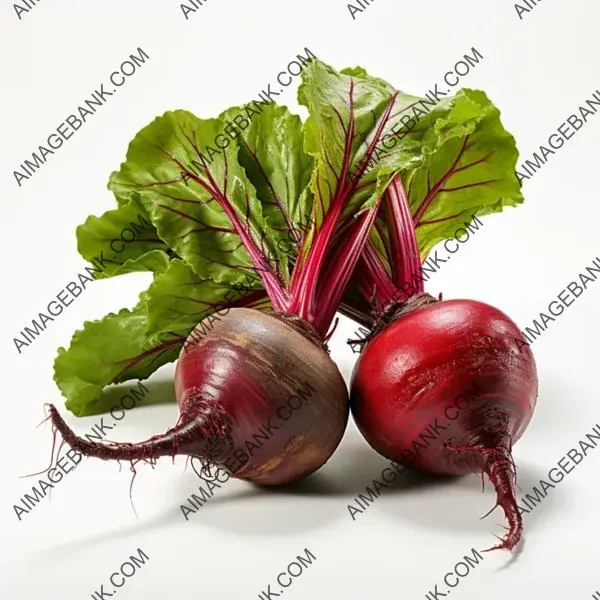 Beetroot with White Isolation