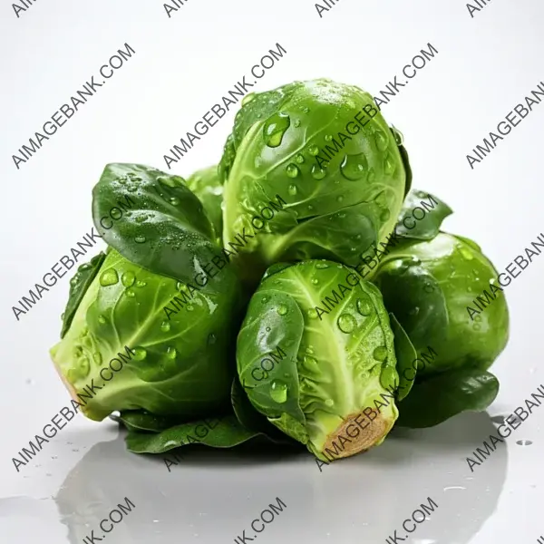 Fresh Brussels Sprout Isolated on White