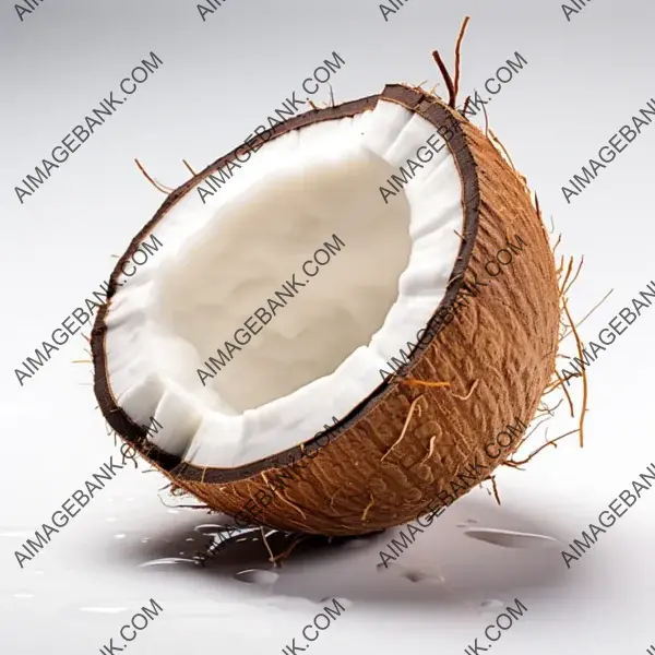 Fresh Coconut Isolated on White