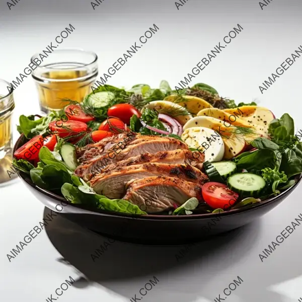 Delicious Dinner on White Background