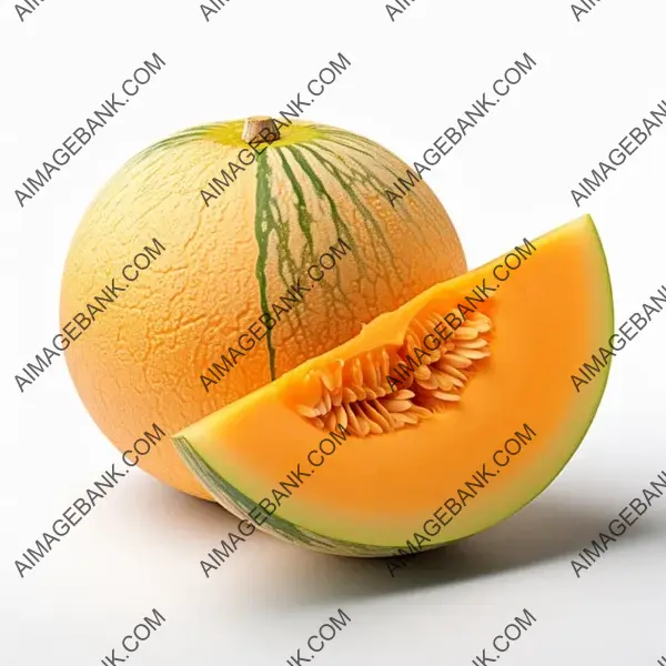 Melon with White Isolation