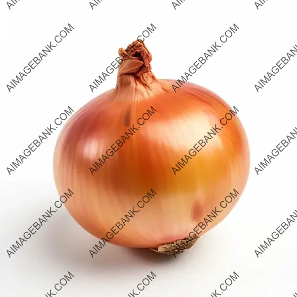 Raw Onion on White Background