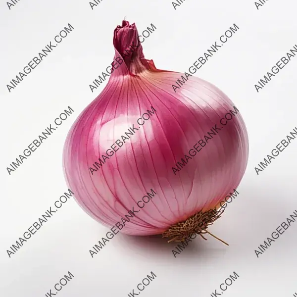 Onion with White Isolation