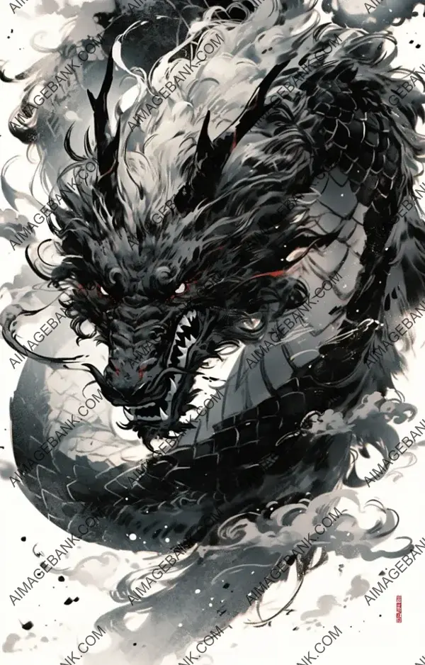 Bold Aggressive Chinese Dragon Artwork