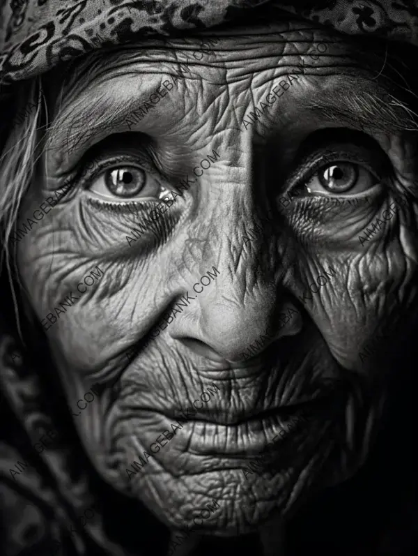 Expressive Black and White Fine Art Portrait