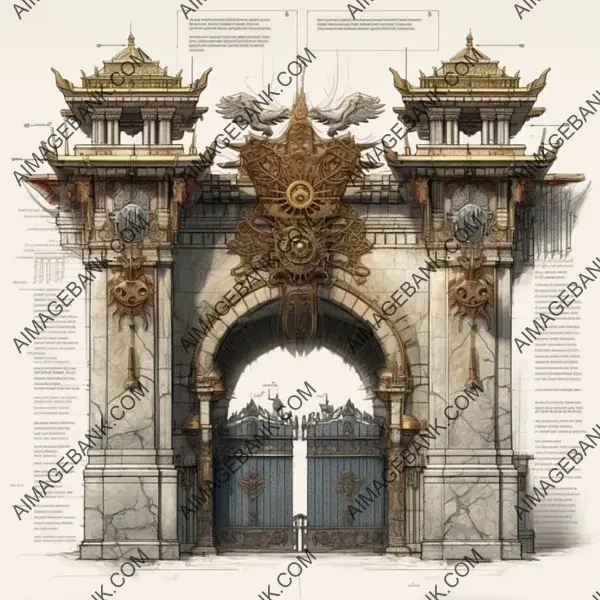 Majestic Fortress Gate Design Concept.