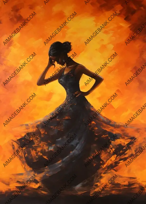 Abstract acrylic creativity: Dancing in the world of black art.