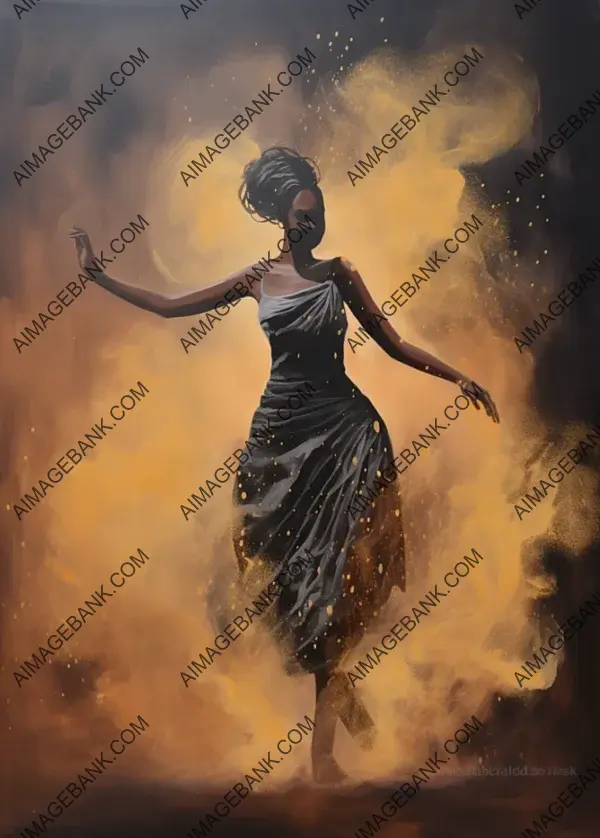 Vibrant abstract expression: My dancing in black art.