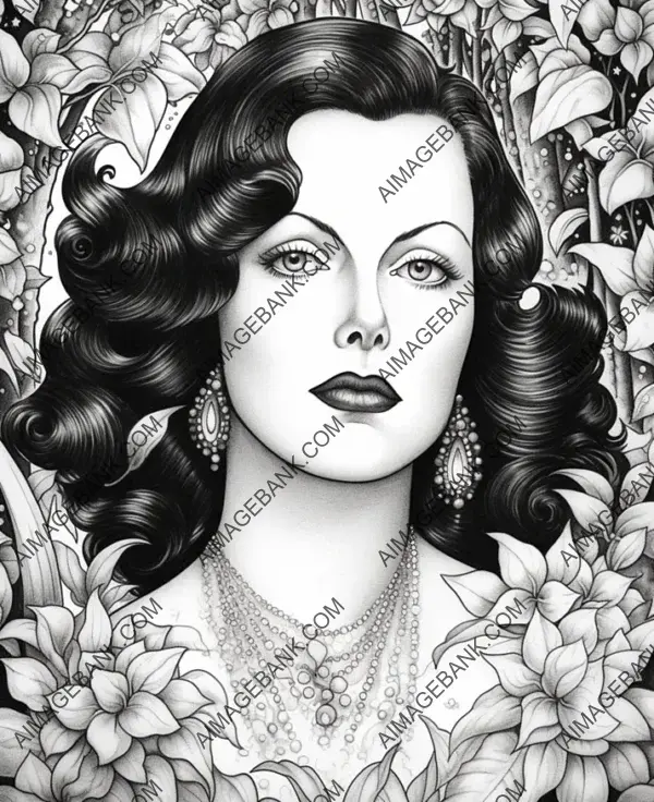 Hedy Lamarr&#8217;s Beauty in Cartoon Illustration