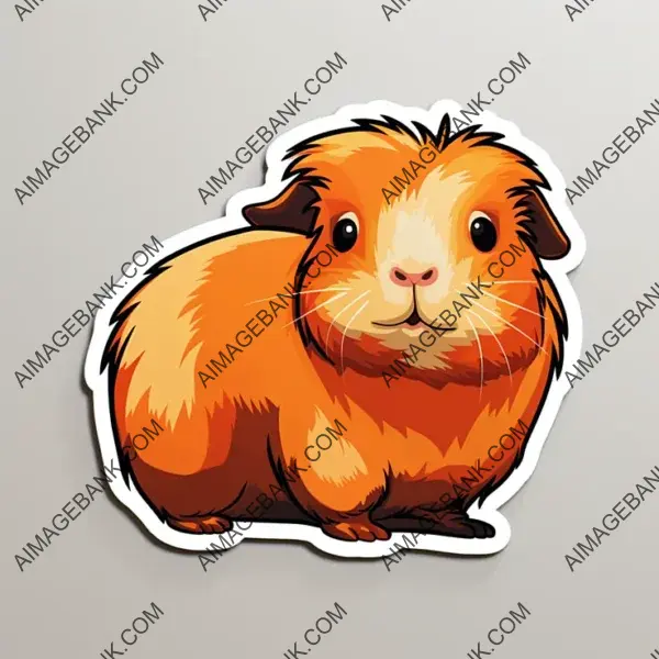 Cartoon Guinea Pig: Simple Vector Beauty