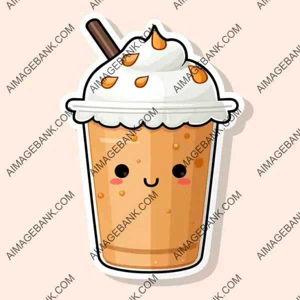 Pumpkin Spice Latte: Kawaii Cartoon Delight