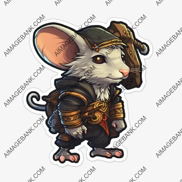 World of Warcraft Style Rat Sticker