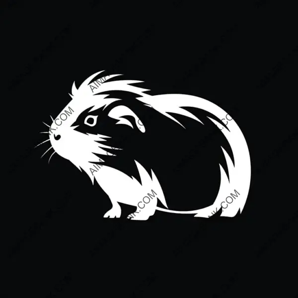 Silhouette Vector Art: Guinea Pig Charm