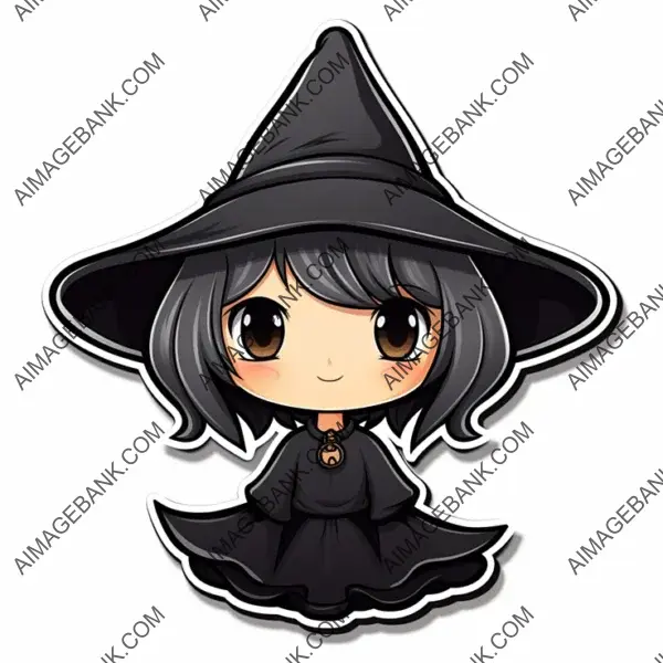 Sticker Magic: Black Witch Broom