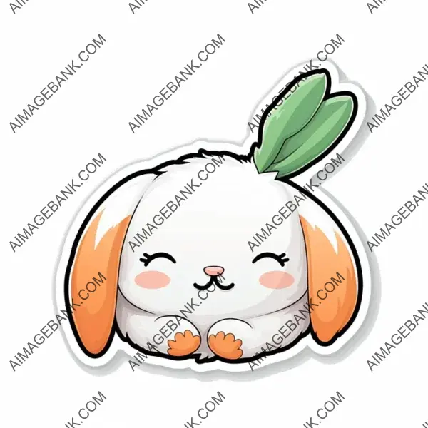 Kawaii Mini Lop Bunny: Sticker Serenity