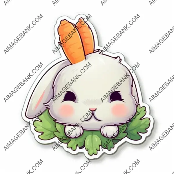 Cute Mini Lop Bunny Sleeping: Sticker Delight