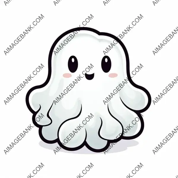 Outlined Style: Ghost Sticker Fun