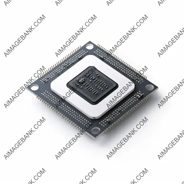 Iconic Processor in White Background