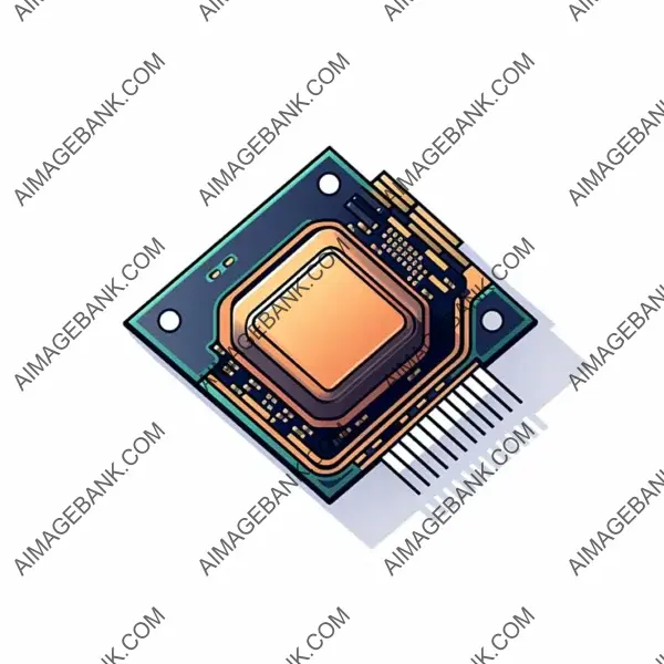 Processor Icon with Clean White Background