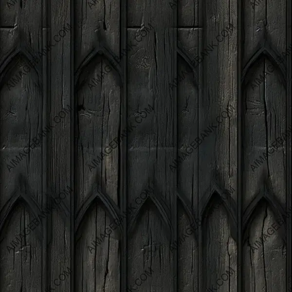 Gothic wood panel with dark anthracite finish