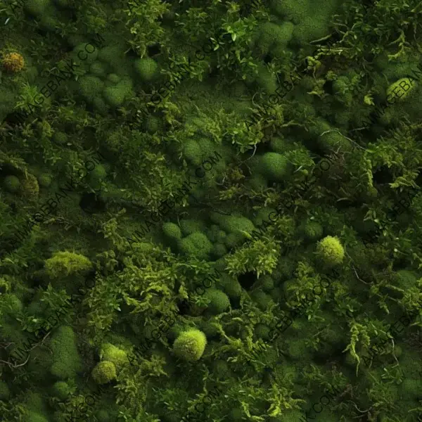 Authentic moss texture with scattered twigs and leaves, a touch of the outdoors