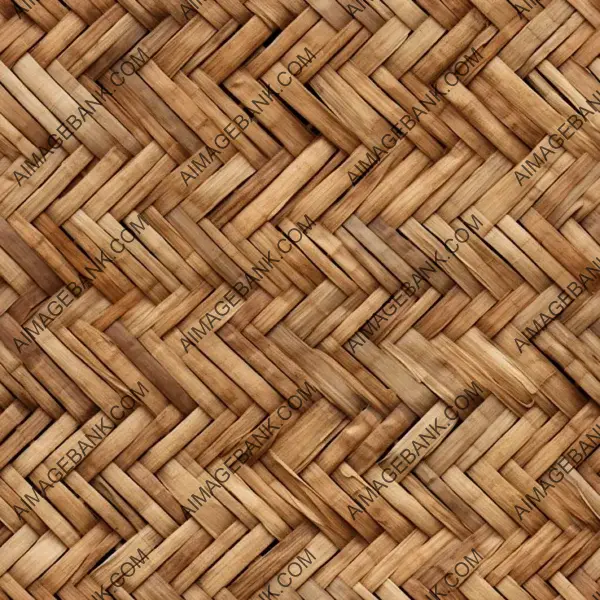 Timeless and weathered thatched straws texture in brown and beige, aged and washed colors